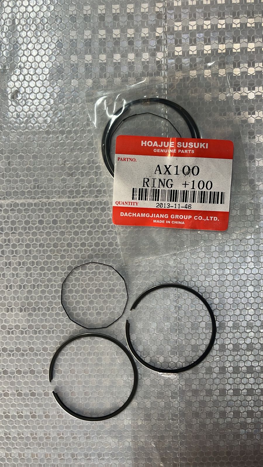 AX100 Motorcycle Engine Parts STD Bore Size 50mm Piston Ring Kit 2 Strokes Motorcycle Cylinder for Suzuki